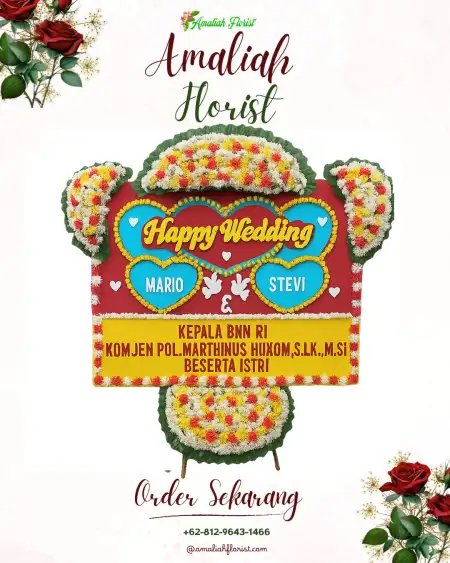 Papan Bunga Pernikahan Jeruken